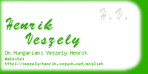 henrik veszely business card